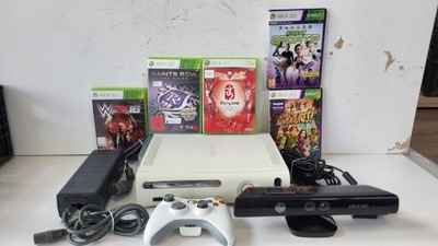 KONSOLA XBOX 360 250GB ORYGINALNY PAD KINEKT ZASILACZ GRY STAN DOBRY GWR