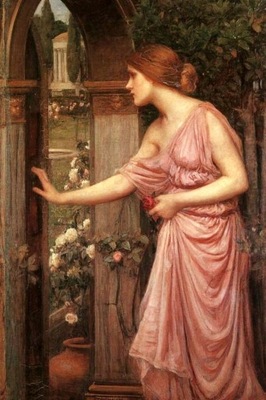 J.W. Waterhouse - Psyche otwierająca drzwi - 50x30