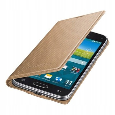 SAMSUNG GALAXY S5 MINI FLIP COVER ZŁOTY