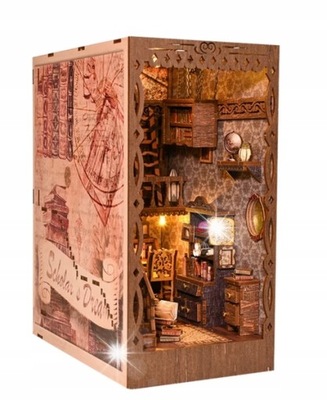 DIY MINIATUROWY DOMEK - Pracownia uczonego | Book Nook | DIY | Puzzle 3D