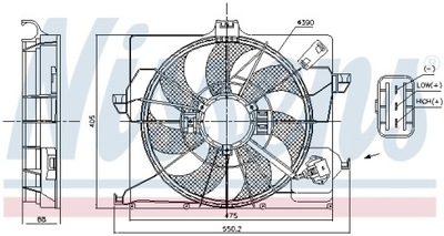 VENTILADOR CHLODZENIE DEL MOTOR 85898  