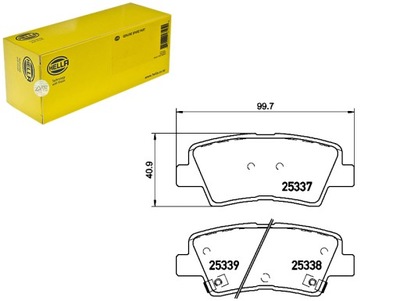 КОМПЛЕКТ - КОМПЛЕКТ КОЛОДОК ШАЛЬМІВНИХ HELLA 58302C8