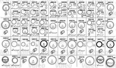 КОМПЛЕКТ РЕМОНТНЫЙ КОЛЬЦА O PRZEKROJU VALEO 509725