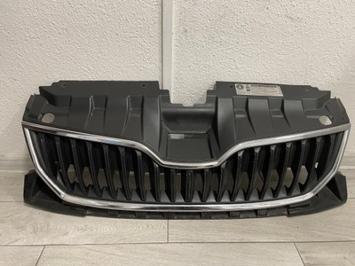 SKODA FABIA III FACELIFT 6V0853653 GRILLE RADIATOR GRILLE CHROME ORIGINAL INTEGRAL  