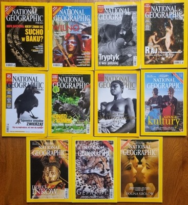 8 szt. NATIONAL GEOGRAPHIC 1999/2000