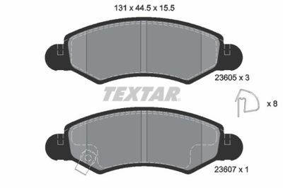 ZAPATAS DE FRENADO OPEL PARTE DELANTERA AGILA 00- 2360501  