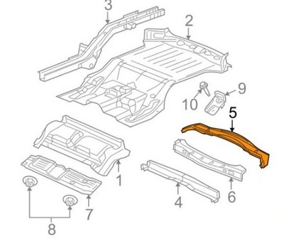 ПАНЕЛЬ ЗАД ОБШИВКА JEEP GRAND CHEROKEE 55396340AF