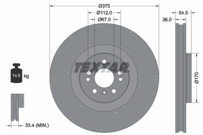 2X ДИСК ТОРМОЗНОЙ DB ПЕРЕД X166/W166/C292 11- 92279805