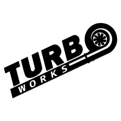TURBO WORKS - Naklejka tuning firma tłumik 30 cm