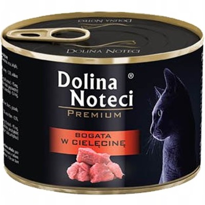 DOLINA NOTECI Premium bogata w cielęcinę mokra karma dla kota 185g