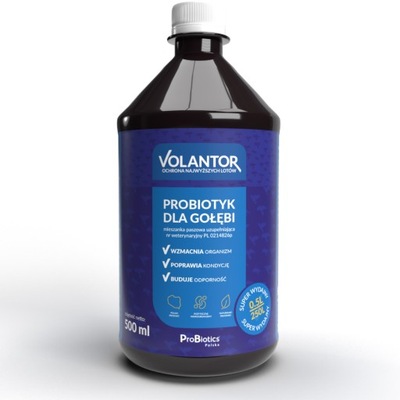 PROBIOTYK DLA GOŁĘBI 500ML VOLANTOR PROBIOTICS PROBIO EMY