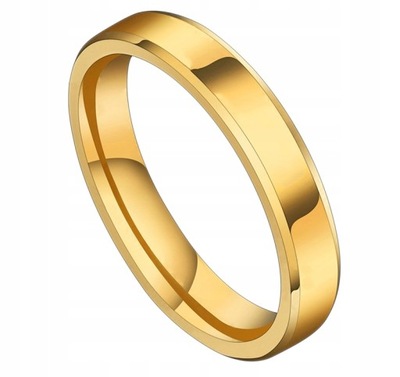 Obrączka klasyczna ślubna 4mm złota stal faza 23