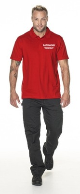 Koszulka polo polówka czerwona Ratownik wodny XL
