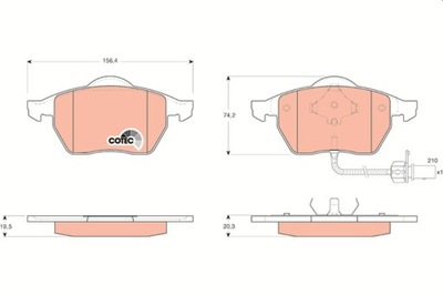 КОЛОДКИ ТОРМОЗНЫЕ VW ПЕРЕД SHARAN 95-10 Z ДАТЧИКОМ GDB1440