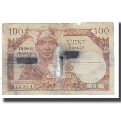 Francja, 100 Francs, 1947 French Treasury, P. Rous