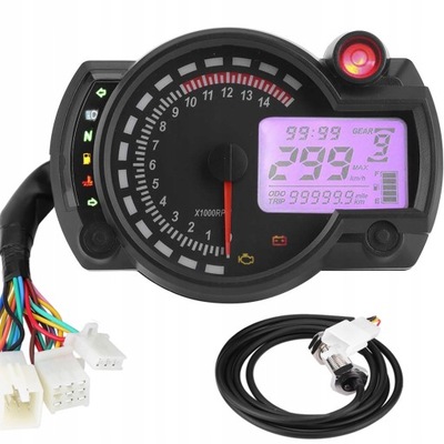 TACHOMETER DASHBOARD LCD UNIVERSAL FOR MOTOCYKLA  