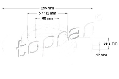 TOPRAN ДИСКИ ДИСКОВЫЕ ТОРМОЗНОЕ 2SZT. фото