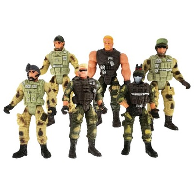 6pcs Figures Toy Simulation Soldiers Playset with