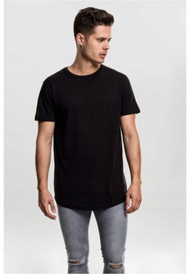 Gładki T-shirt Shaped Long Blac Urban Classics 3XL
