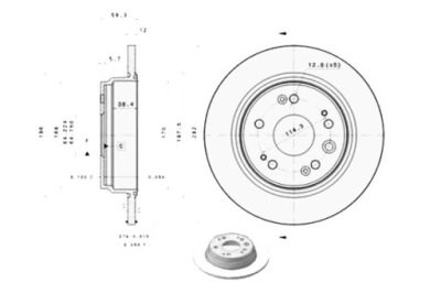 Brembo тормозные диски тормозные 2szt. honda fr-v stream 1. фото №1