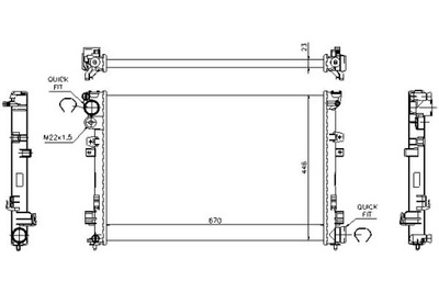 Nissens 61875a радіатор, система охолодження двигуна фото №1