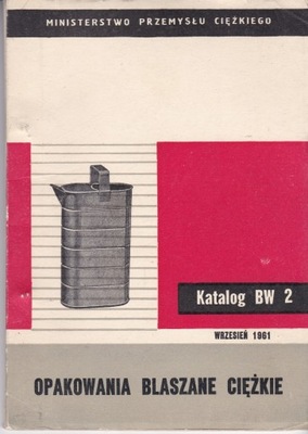 opakowania blaszane ciężkie katalog 1961 stan BDB