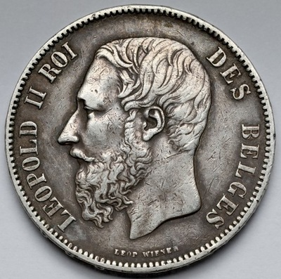 1593. Belgia, 5 franków 1873