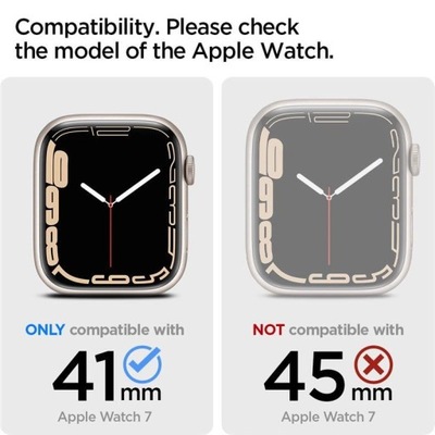 Etui Spigen Ultra Hybrid na Apple Watch 7/8/9 (41 mm) - przezroczysto-szare
