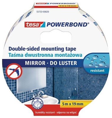 Taśma dwustronna do luster Powerbond TESA 5mx19mm