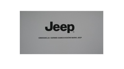 Jeep książka serwisowa przeglądów gwarancyjna Jeep