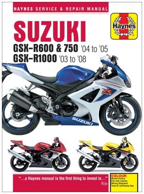 SUZUKI GSX-R 600 750 1000 (2003-2008) MANUAL REPARACIÓN HAYNES 24H  