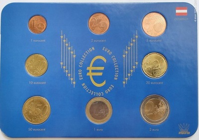 0192 - Zestaw 8 monet eurocentów Austria
