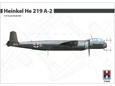 Samolot Heinkel He 219 A-2 model 72068 Hobby 2000