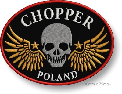 Naszywka termo CHOPPER POLSKA 100 x 75mm - haft фото