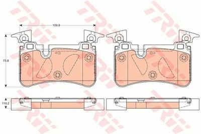 GDB2061 ZAPATAS DE FRENADO MERCEDES CLASE C 08-  