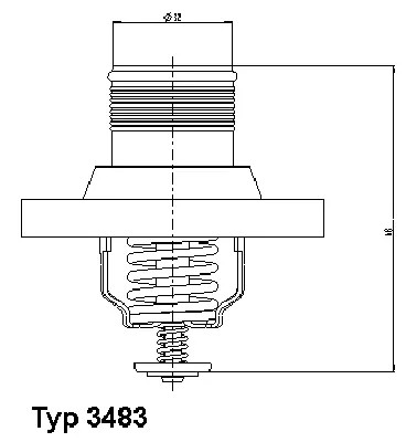 ТЕРМОСТАТ CITROEN C5 1.8-2.0 01- /WAHLER 3483.89D