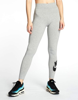 Damskie Legginsy NIKE TIGHT FIT szare r.XS