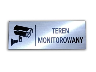 TABLICZKA Teren, obiekt Monitorowany 20 cm grawer