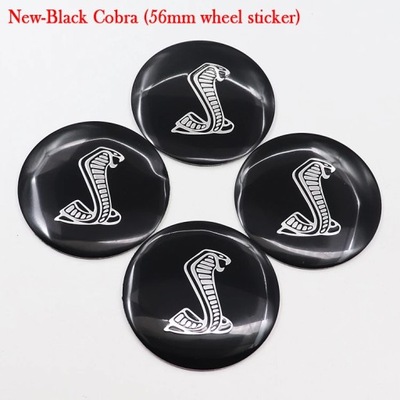 FROM 56 MM SREBRNYM CZARNO-CZARNYM COBRA4PCS 56 MM OR 60 MM COBRA SHELBY CAR  