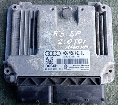 AUDI A3 8P 2.0 TDI KOMPIUTERIS VARIKLIO 03G906021GL 