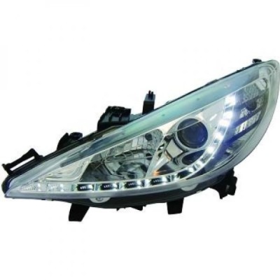Фары перед peugeot 207 2006-2012 clear/chrom led фото №1