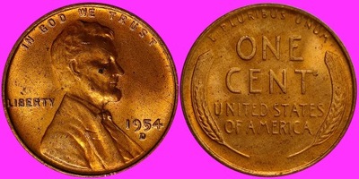 USA 1 Cent 1954 „D” - Denver /U 351