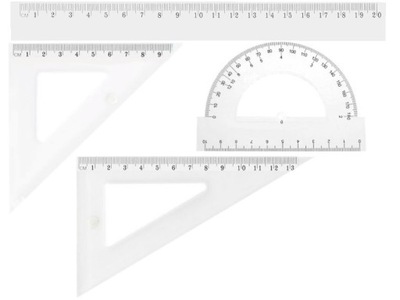 ZESTAW GEOMETRYCZNY GRAND GR-032T TRANSPARENTNY