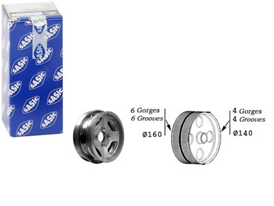 SASIC КОЛЕСО ШКІВ ВАЛУ КОЛІНЧАТОГО SAS, 2156037