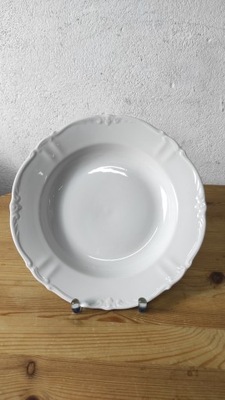 głęboki talerz porcelanowy do zupy biała porcelana