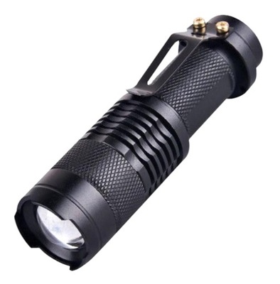 POWERFUL FLASHLIGHT TAKTYCZNA LED ZOOM CREE SURVIVALOWA AKUMULATOROWA IPX4 ZD75  