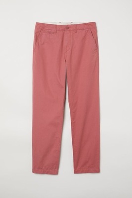 H&M Bawełniane spodnie chinos Jasnoczerwony 36