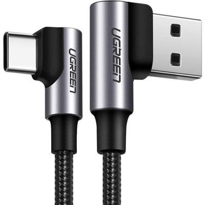 Kabel kątowy Ugreen USB-A USB-C QC 3.0, Android 1m