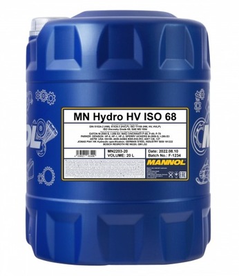 Olej hydrauliczny MANNOL Hydro HV ISO 68 20L