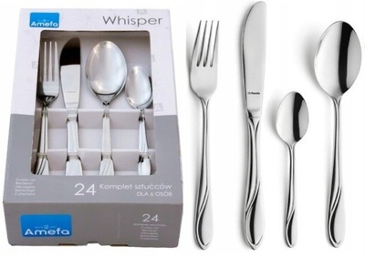 AMEFA WHISPER SZTUĆCE ZESTAW KOMPLET DLA 6 OSÓB - 24 elementy